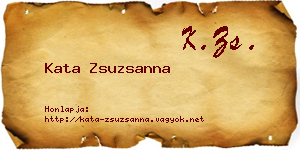 Kata Zsuzsanna névjegykártya